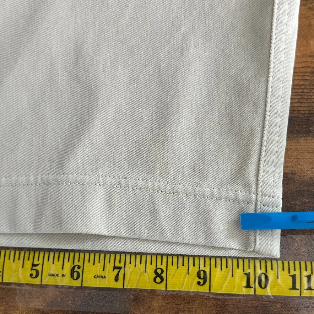 NWOT Uniqlo Cotton Wide Leg Ankle Pants Size XL Beige Stretch Preppy Coastal